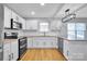 Modern kitchen with white cabinets, granite countertops, and stainless steel appliances at 9150 Austin Ridge Ln, Charlotte, NC 28214