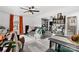 View of the living room, kitchen, and bathroom from the living room at 1449 Cherryville Rd, Shelby, NC 28150