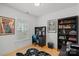Home office with built-in shelving and desk at 1733-C Matheson Ave, Charlotte, NC 28205