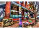 Vibrant street-level view of Baja Bean Co. restaurant, showcasing unique building features and lively atmosphere at 1733-C Matheson Ave, Charlotte, NC 28205
