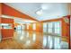Living room with hardwood floors, fireplace and chandelier at 1749 Ridgefield Ct, Rock Hill, SC 29732
