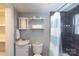 Clean bathroom with a shower/tub combo and modern vanity at 298 Misenheimer Nw Dr, Concord, NC 28025