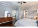 Bright bedroom with wood floors and built in shelving at 298 Misenheimer Nw Dr, Concord, NC 28025