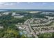 Aerial view of community with homes and amenities at 45528 Misty Bluff Dr, Charlotte, NC 28278