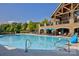 Inviting community pool with plenty of lounge chairs at 45528 Misty Bluff Dr, Charlotte, NC 28278
