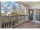 Private balcony overlooking backyard and neighborhood at 5601 Fairview Rd # 22, Charlotte, NC 28209