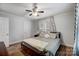 Spacious bedroom with wood floors and a ceiling fan at 621 Flint St, Rock Hill, SC 29730
