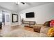 Bright living room with hardwood floors and a view of the kitchen at 621 Flint St, Rock Hill, SC 29730