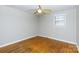 Bright bedroom with hardwood floors and ceiling fan at 937 Kemper Cir, Rock Hill, SC 29732