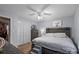 Bedroom with a king-size bed and built-in shelving at 108 Mountain Meadows Dr, Bessemer City, NC 28016