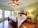 Spacious bedroom with a comfortable bed and bay window at 12 Woodvine Ln, Clover, SC 29710
