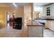Open concept kitchen with granite island and breakfast bar at 12 Woodvine Ln, Clover, SC 29710