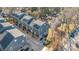 Aerial view of townhouses and neighborhood at 1304 Queen Lyon Ct, Charlotte, NC 28205