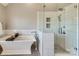 Spa-like bathroom with soaking tub and walk-in shower at 13836 Ballantyne Meadows Dr, Charlotte, NC 28277