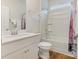 Clean bathroom with white vanity, bathtub, and a shower at 1417 Turkey Roost Rd # 69, Fort Mill, SC 29715