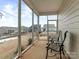 Relaxing screened porch with seating and a view of the backyard at 1417 Turkey Roost Rd # 69, Fort Mill, SC 29715