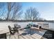 Rooftop deck; modern seating with city views at 2005 Atherton Heights Ln, Charlotte, NC 28203