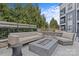 Cozy outdoor fire pit area with seating at 3630 N Davidson St # 2210, Charlotte, NC 28205