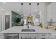Modern kitchen features stainless steel appliances and white shaker cabinets at 3630 N Davidson St # 2210, Charlotte, NC 28205
