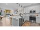 Modern kitchen featuring white cabinets, stainless steel appliances, and a kitchen island at 3630 N Davidson St # 2210, Charlotte, NC 28205
