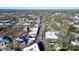 Wide aerial view of the town's streets and buildings at 921 Northeast Dr, Davidson, NC 28036
