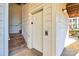 Exterior condo entry with stairs and elevator access at 921 Northeast Dr, Davidson, NC 28036