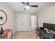 Bright home office with built-in desk and closet at 9408 Hamel St, Charlotte, NC 28215