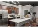 Modern kitchen with stainless steel appliances and an island at 9408 Hamel St, Charlotte, NC 28215