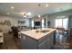 Modern kitchen with island and stainless steel appliances at 138 Lanyard Dr # B, Mooresville, NC 28117