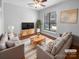 Virtually staged living room featuring neutral colors and hardwood floors at 3214 Noda Blvd, Charlotte, NC 28205