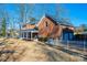 Brick house with deck, fenced yard, and mature trees at 3467 Rock Bridge Dr, Conover, NC 28613