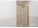 Clean and bright shower stall with glass enclosure at 3467 Rock Bridge Dr, Conover, NC 28613