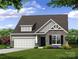 Craftsman style home with stone accents and a two-car garage at 4003 Grace Pointe Dr # 99, Wesley Chapel, NC 28079