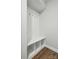 Mudroom features coat hooks, a bench, and cubbies for ample storage solutions at 4003 Grace Pointe Dr # 99, Wesley Chapel, NC 28079