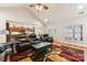 Living room with vaulted ceiling, fireplace and hardwood floors at 416 Zelkova St, York, SC 29745