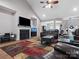 Spacious living room with a fireplace, high ceilings, and an open layout, perfect for entertaining and Gathering gatherings at 416 Zelkova St, York, SC 29745