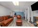 Finished basement boasts a large living area, fireplace, and walkout access at 9330 Bellhaven Blvd, Charlotte, NC 28214