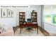 Spacious home office with hardwood floors and built-in shelving at 556 Zermatt Ct, Monroe, NC 28112