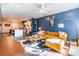 Open floor plan showing living room and kitchen at 7025 Old Evergreen Pkwy, Indian Trail, NC 28079