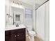 Bathroom features a single vanity and shower at 1000 Lily Pond Cir, Waxhaw, NC 28173