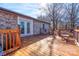 Lovely wooden deck with backyard views and access from the home's french doors at 1304 Cambridge Dr, Shelby, NC 28152