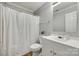 Clean bathroom with white vanity and shower/tub at 1309 Winding Branch Ct, Charlotte, NC 28216