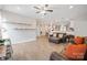 Living room with leather couches and open floor plan at 1544 Farmington Hills Dr, Conover, NC 28613