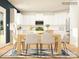 Kitchen area with white cabinets and a large dining table at 1602 Croyden St, Indian Land, SC 29707