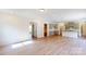 Open concept kitchen with gray cabinets and granite countertops at 242 Winford Rd, Troutman, NC 28116