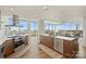 Modern kitchen with island and city views at 315 Arlington Ave # 2201, Charlotte, NC 28203