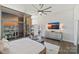 Main bedroom with city views, large windows, and modern furnishings at 315 Arlington Ave # 2201, Charlotte, NC 28203