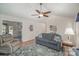 Living room with vaulted ceilings and hardwood floors at 409 Chinaberry Dr, China Grove, NC 28023