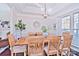 Bright dining room, featuring a wood table, and decorative accents at 5921 Marshbank Ln, Charlotte, NC 28269