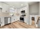 Modern kitchen with white cabinets and stainless steel appliances at 6762 Glenmoor Dr, Charlotte, NC 28214